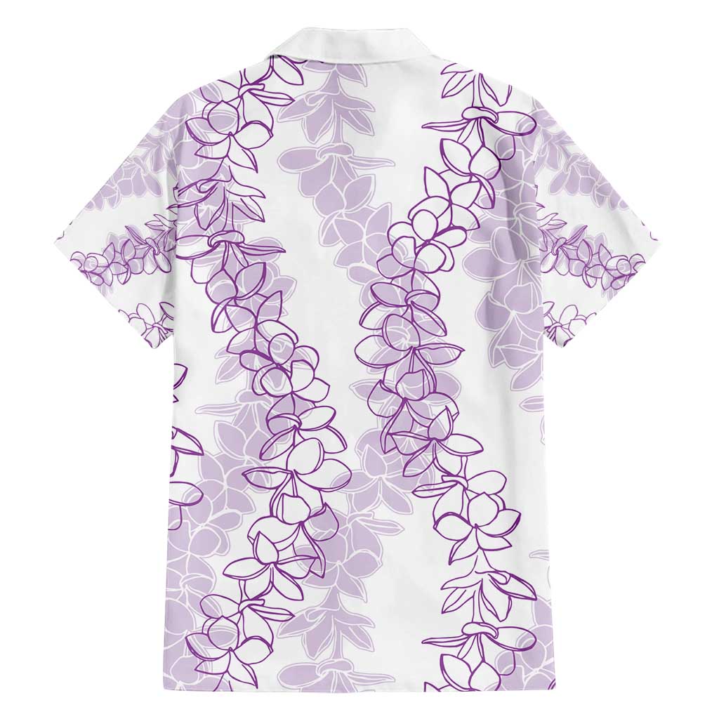 Hawaii Plumeria Lei Family Matching Tank Maxi Dress and Hawaiian Shirt Aloha Festive Vibe - Amethyst