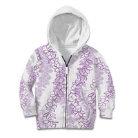 Hawaii Plumeria Lei Kid Hoodie Aloha Festive Vibe - Amethyst