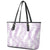 Hawaii Plumeria Lei Leather Tote Bag Aloha Festive Vibe - Amethyst