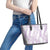 Hawaii Plumeria Lei Leather Tote Bag Aloha Festive Vibe - Amethyst