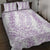 Hawaii Plumeria Lei Quilt Bed Set Aloha Festive Vibe - Amethyst