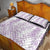 Hawaii Plumeria Lei Quilt Bed Set Aloha Festive Vibe - Amethyst