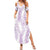 Hawaii Plumeria Lei Summer Maxi Dress Aloha Festive Vibe - Amethyst