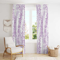 Hawaii Plumeria Lei Window Curtain Aloha Festive Vibe - Amethyst