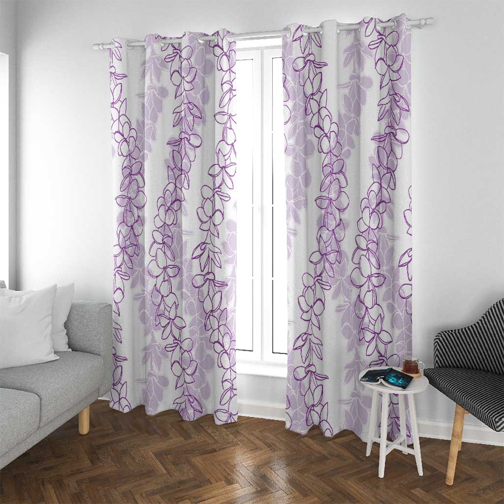 Hawaii Plumeria Lei Window Curtain Aloha Festive Vibe - Amethyst