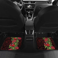 Hawaii Mele Kalikimaka Kakau Car Mats I'iwi Bird on Ohia Lehua