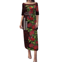 Hawaii Mele Kalikimaka Kakau Puletasi I'iwi Bird on Ohia Lehua