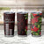 Hawaii Mele Kalikimaka Kakau Tumbler Cup I'iwi Bird on Ohia Lehua