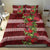 Hawaii Christmas Mele Kalikimaka Bedding Set I'iwi Bird on Ohia Lehua