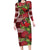Hawaii Christmas Mele Kalikimaka Family Matching Long Sleeve Bodycon Dress and Hawaiian Shirt I'iwi Bird on Ohia Lehua