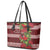 Hawaii Christmas Mele Kalikimaka Leather Tote Bag I'iwi Bird on Ohia Lehua