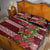 Hawaii Christmas Mele Kalikimaka Quilt Bed Set I'iwi Bird on Ohia Lehua