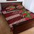 Hawaii Christmas Mele Kalikimaka Quilt Bed Set I'iwi Bird on Ohia Lehua