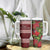 Hawaii Christmas Mele Kalikimaka Tumbler With Handle I'iwi Bird on Ohia Lehua