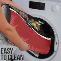 New Zealand Christmas Bathroom Set Flora Map with Birds - Polynesian Pride