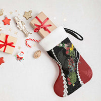 New Zealand Christmas Stocking Flora Map with Birds - Polynesian Pride