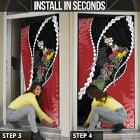 New Zealand Christmas Door Cover Flora Map with Birds - Polynesian Pride