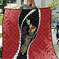 New Zealand Christmas Quilt Flora Map with Birds - Polynesian Pride
