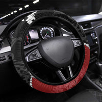 New Zealand Christmas Steering Wheel Cover Flora Map with Birds - Polynesian Pride