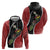 New Zealand Christmas Zip Hoodie Flora Map with Birds - Polynesian Pride