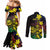 New Caledonia Kanaky Personalized Couples Matching Mermaid Dress and Long Sleeve Button Shirt Fleche Faitiere - Plumeria