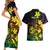 New Caledonia Kanaky Personalized Couples Matching Short Sleeve Bodycon Dress and Hawaiian Shirt Fleche Faitiere - Plumeria