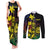 New Caledonia Kanaky Personalized Couples Matching Tank Maxi Dress and Long Sleeve Button Shirt Fleche Faitiere - Plumeria