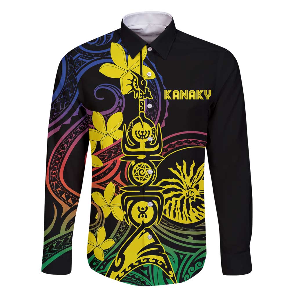 New Caledonia Kanaky Personalized Family Matching Off Shoulder Maxi Dress and Hawaiian Shirt Fleche Faitiere - Plumeria