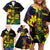 New Caledonia Kanaky Personalized Family Matching Off Shoulder Short Dress and Hawaiian Shirt Fleche Faitiere - Plumeria