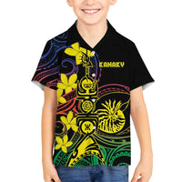 New Caledonia Kanaky Personalized Family Matching Puletasi and Hawaiian Shirt Fleche Faitiere - Plumeria