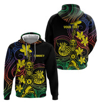 New Caledonia Kanaky Personalized Hoodie Fleche Faitiere - Plumeria