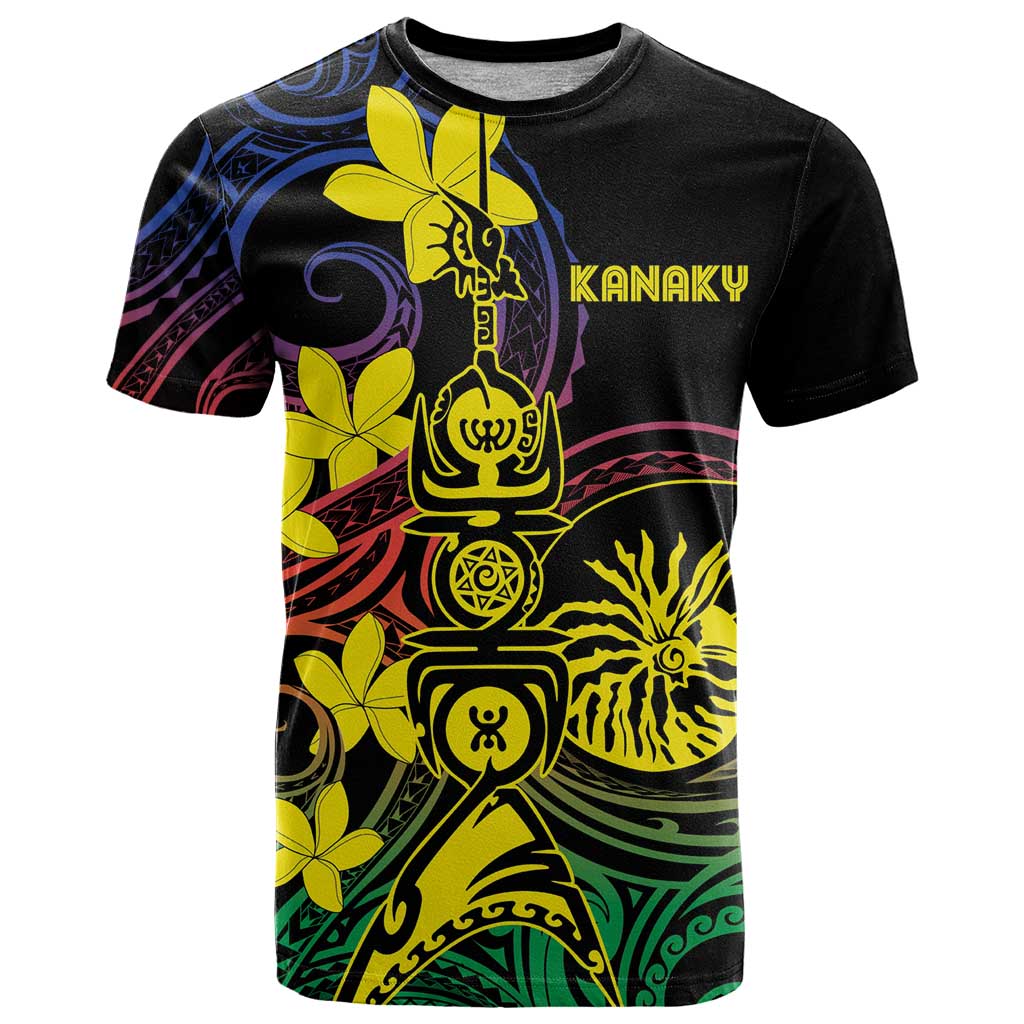 New Caledonia Kanaky Personalized T Shirt Fleche Faitiere - Plumeria