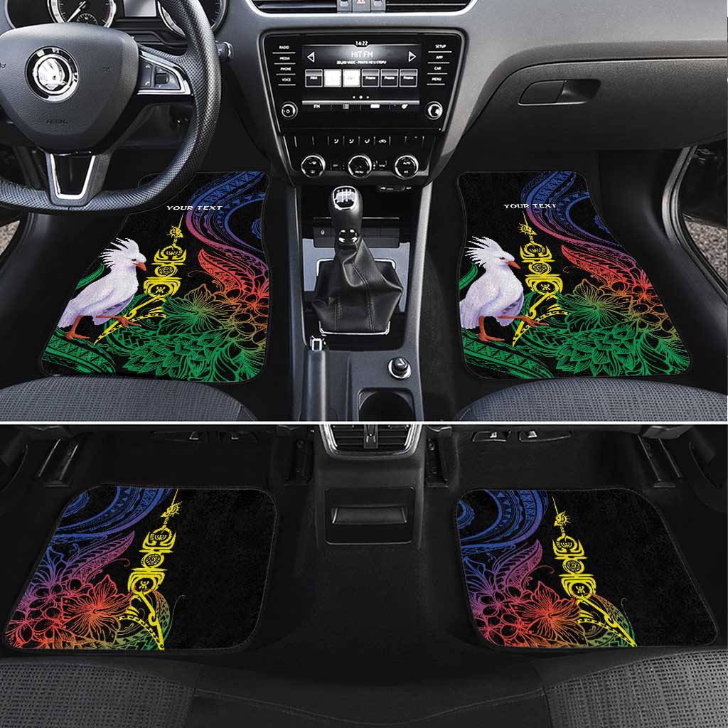 New Caledonia Kanaky Personalized Car Mats Fleche Faitiere Mix Kagu