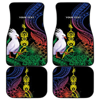 New Caledonia Kanaky Personalized Car Mats Fleche Faitiere Mix Kagu