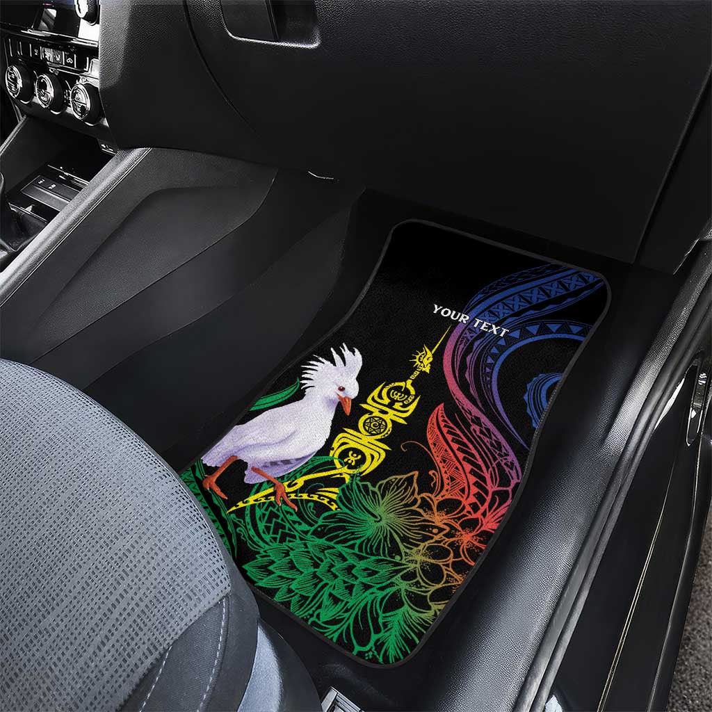 New Caledonia Kanaky Personalized Car Mats Fleche Faitiere Mix Kagu
