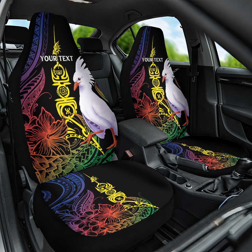 New Caledonia Kanaky Personalized Car Seat Cover Fleche Faitiere Mix Kagu