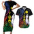 New Caledonia Kanaky Personalized Couples Matching Short Sleeve Bodycon Dress and Hawaiian Shirt Fleche Faitiere Mix Kagu