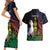 New Caledonia Kanaky Personalized Couples Matching Short Sleeve Bodycon Dress and Hawaiian Shirt Fleche Faitiere Mix Kagu