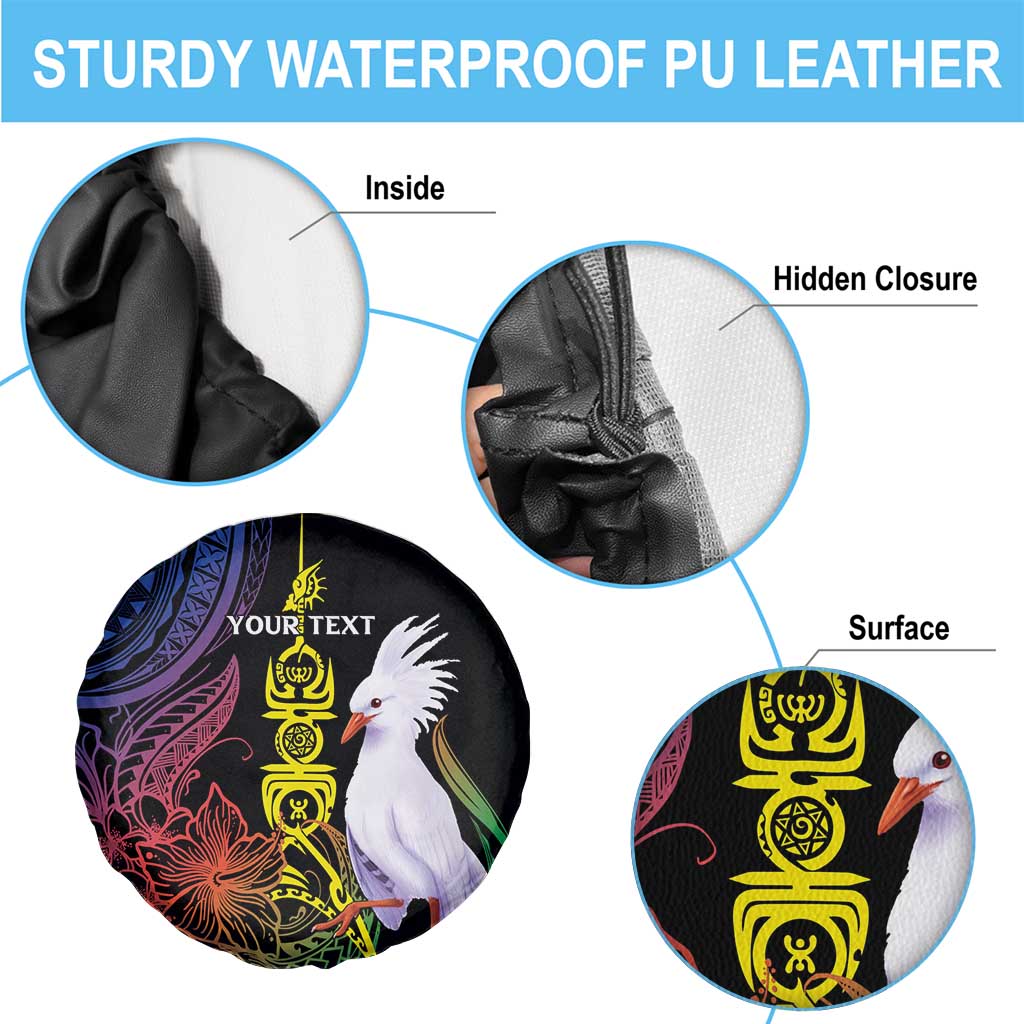 New Caledonia Kanaky Personalized Spare Tire Cover Fleche Faitiere Mix Kagu