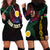 Personalised Vanuatu Hoodie Dress Turtle Chest Tattoo Flag Color - Shefa LT7 Black - Polynesian Pride