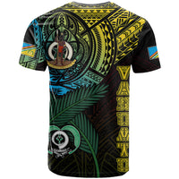 Custom Vanuatu T Shirt Turtle Chest Tattoo Flag Color Torba LT7 - Polynesian Pride