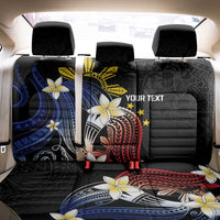 Personalized Philippines Tribal Back Car Seat Cover Tropical Waves - Plumeria