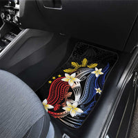 Personalized Philippines Tribal Car Mats Tropical Waves - Plumeria