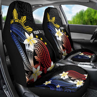 Personalized Philippines Tribal Car Seat Cover Tropical Waves - Plumeria