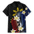 Personalized Philippines Tribal Family Matching Long Sleeve Bodycon Dress and Hawaiian Shirt Tropical Waves - Plumeria