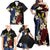 Personalized Philippines Tribal Family Matching Off Shoulder Maxi Dress and Hawaiian Shirt Tropical Waves - Plumeria