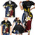 Personalized Philippines Tribal Family Matching Short Sleeve Bodycon Dress and Hawaiian Shirt Tropical Waves - Plumeria