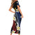 Personalized Philippines Tribal Family Matching Short Sleeve Bodycon Dress and Hawaiian Shirt Tropical Waves - Plumeria