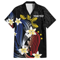 Personalized Philippines Tribal Hawaiian Shirt Tropical Waves - Plumeria