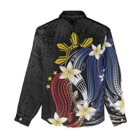 Personalized Philippines Tribal Women Casual Shirt Tropical Waves - Plumeria